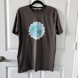 Save the World Graphic Tee Pewter Gray Large
